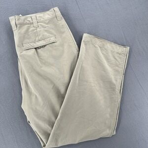 Columbia GRT Pants Mens 36 Tan Soft Tech Pocket Hiking Camping Outdoors‎ Pleated